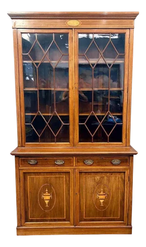 Edwardian Hepplewhite Display Cabinet in Mahogany, 1910s