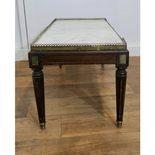 French Coffee Table with Marble For Sale - Image 6 of 8