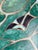 1980s Tessellated Green Stone Monstera Leaf Wall Mirror For Sale - Image 10 of 12