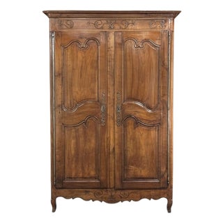 19th Century Country French Fruitwood Armoire From Normandy For Sale