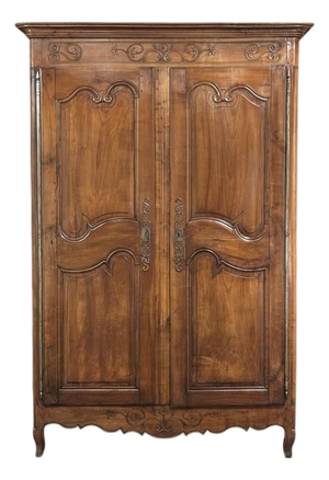 19th Century Country French Fruitwood Armoire From Normandy