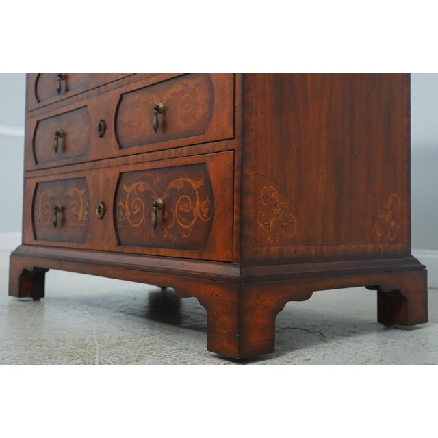 Maitland Smith Italian Neoclassical Style Inlaid Chest For Sale - Image 11 of 18