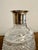 Quality antique Edwardian silver collar shaped decanter having a quality antique Edwardian silver hallmarked collar with a...
