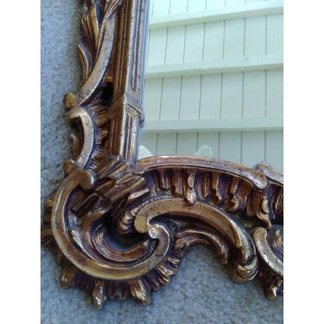 French Carved Gilt Gold Gesso Composite Mirror For Sale In Buffalo - Image 6 of 12