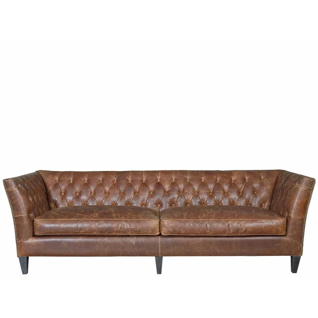 Transitional Transitional Logan Sofa, Chestnut For Sale - Image 3 of 3