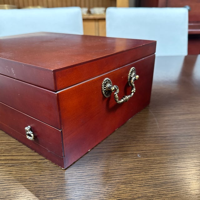 Felt Lined Flatware Box For Sale - Image 4 of 8