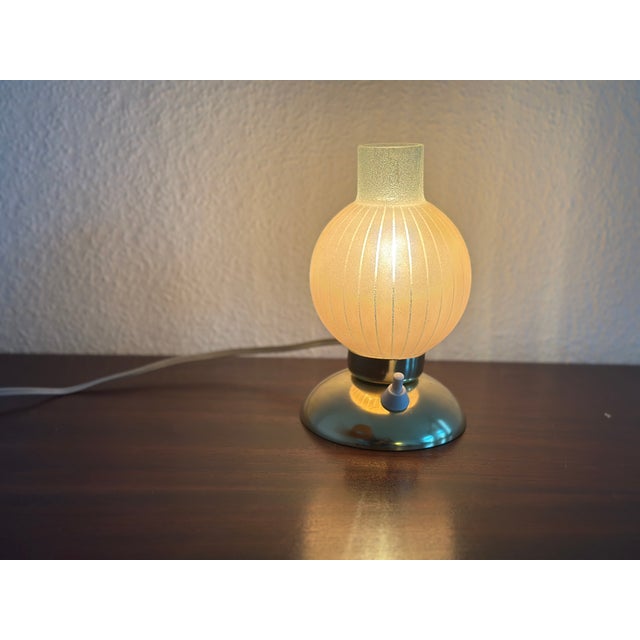 1950s Pink Glass Table Lamp, 1950s For Sale - Image 5 of 9