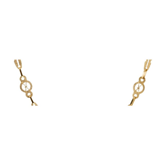 Metal 19.2 Karat Gold Necklace For Sale - Image 7 of 8