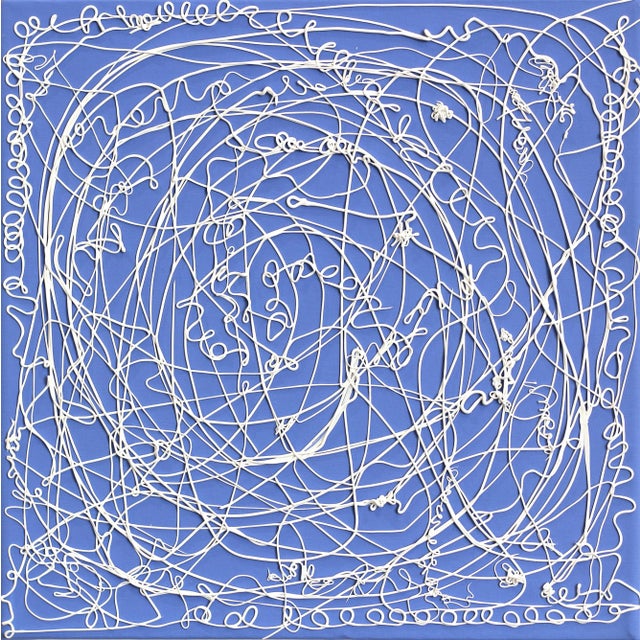 Minimalist Original Painting, "Harbor Lace" by Len Klikunas For Sale