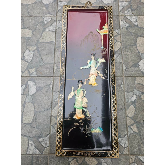 Japanese Wooden Picture, 1950s For Sale - Image 11 of 11