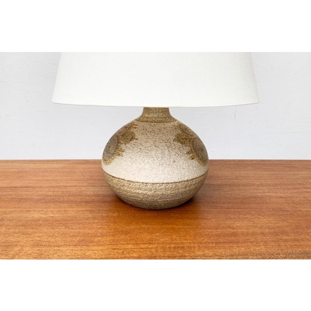 Beige Mid-Century Danish Stoneware Table Lamp from Søholm, 1960s For Sale - Image 8 of 18
