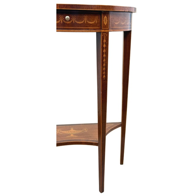 Small Demi Lune Side Table from Edwards & Roberts, 1890 For Sale - Image 3 of 14