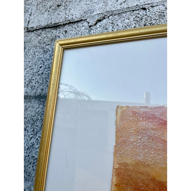 Abstract Washed Colors Framed Painting Signed by American Artist Lois Perdue. Circa 1990s For Sale - Image 9 of 18