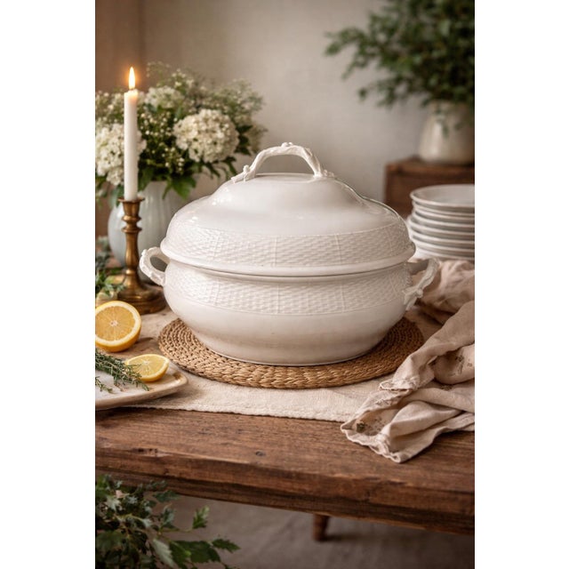 KPM Porcelain Antique KPM Berlin "Neuosier" Blanc De Chine Serving Tureen, Friedrich Elias Meyer, Branch & Berry Handles, C. 1800 For Sale - Image 4 of 12