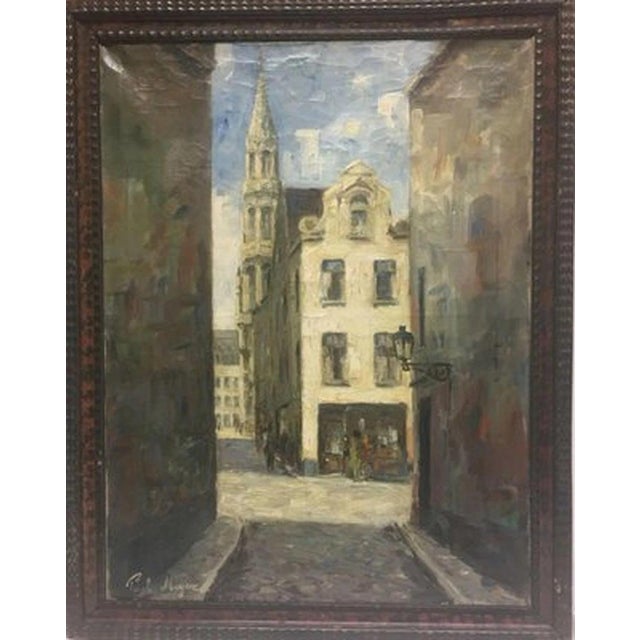 Brussels Tower, Oil Painting on Canvas For Sale - Image 10 of 13