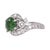 This is part of Chairish’s Fine Jewelry assortment. Estate fine quality tsavorite diamond platinum ring. This custom...