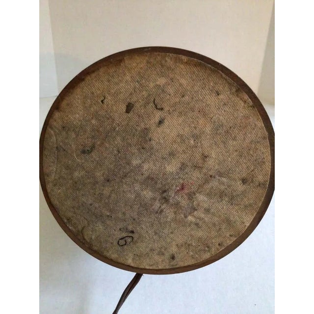 Ceramic 1960s Mid Century Glazed Ceramic Table Lamp With Wood Base For Sale - Image 7 of 9