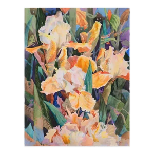 'Golden Irises' by Sally Bookman, St. Martin's School, California Woman Artist, Santa Cruz