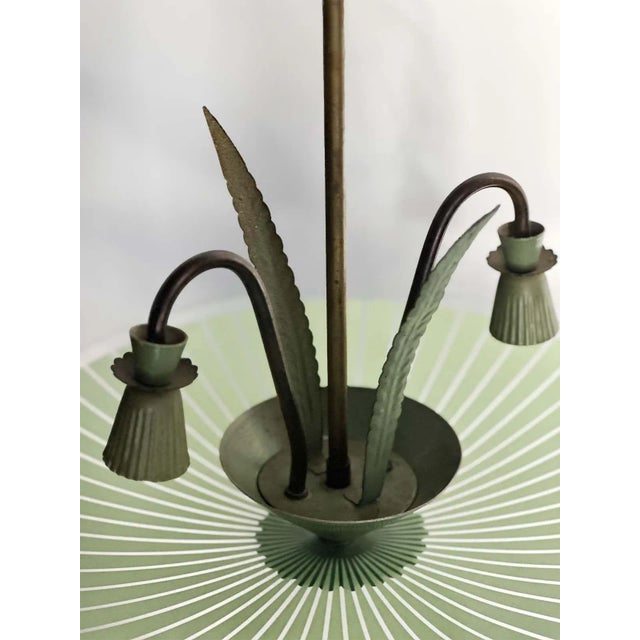 Striped Vintage Italian Pendant by Stilnovo, C. 1960's For Sale - Image 4 of 5