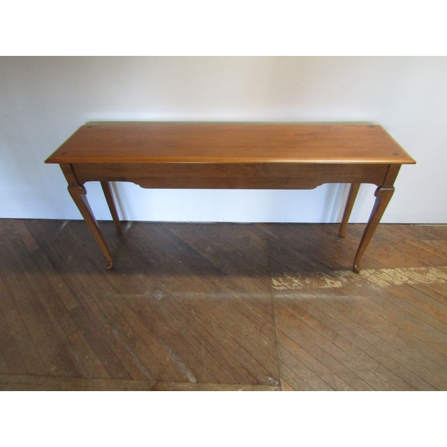 Brown Ethan Allen Solid Maple Console Table For Sale - Image 8 of 8