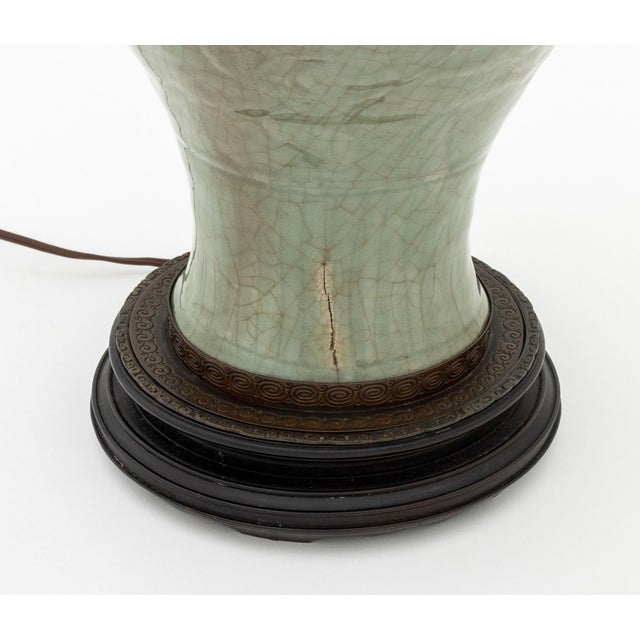 Chinese Longquan Celadon Vase Mounted as a Lamp For Sale In New York - Image 6 of 11