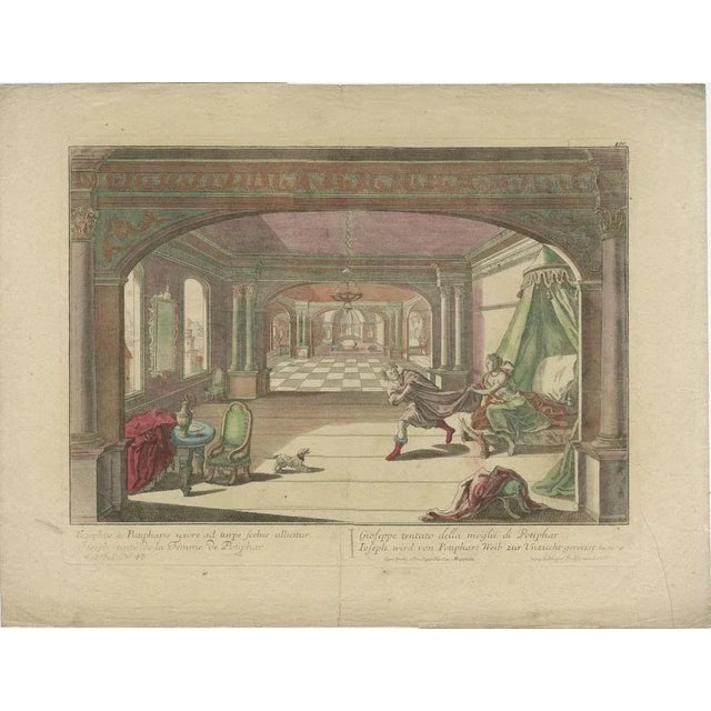 Probst, Story of Joseph in Egypt, Hand-Colored Prints, 1770s, Set of 6 For Sale - Image 3 of 10