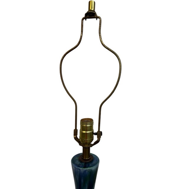 1960s Mid-Century Modern Royal Haeger Green Drip Glaze Lamps - Set of 2 - Working! For Sale - Image 5 of 12