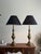 Brass Vintage Stiffel Brass Neoclassical Baluster Table Lamps With Black Empire Shades - a Pair For Sale - Image 8 of 12