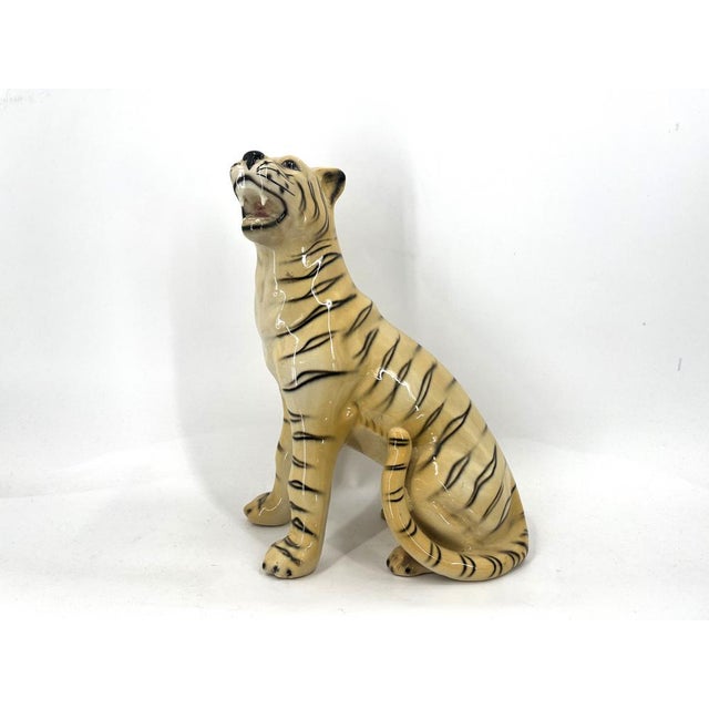 Ceramic Ceramic Hand Painted Leopard, Italy, 1960s For Sale - Image 7 of 7