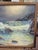 1960s MCM Oil Painting Ocean Rocks Scene For Sale - Image 5 of 9