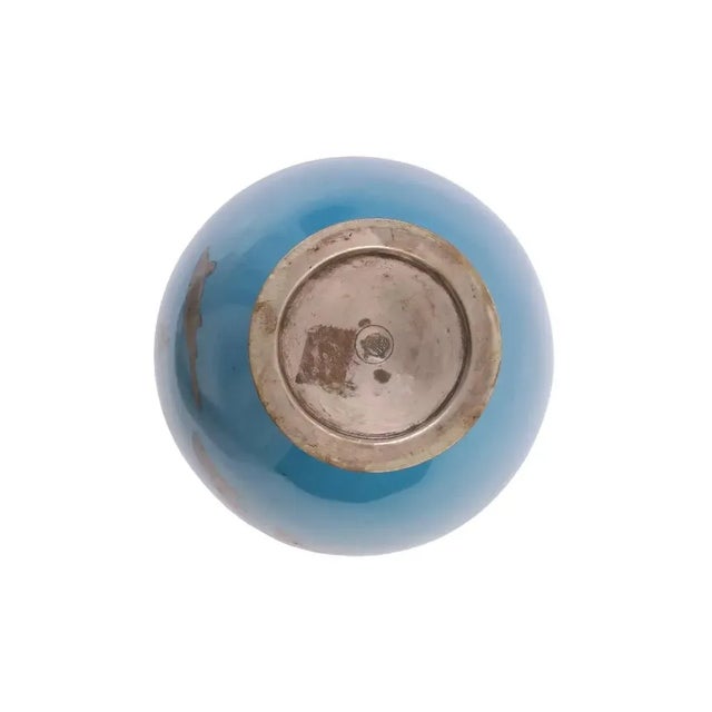 Late 19th Century Japanese Closionne Enamel Vase With Wisteria and Fish Signed For Sale In New York - Image 6 of 7