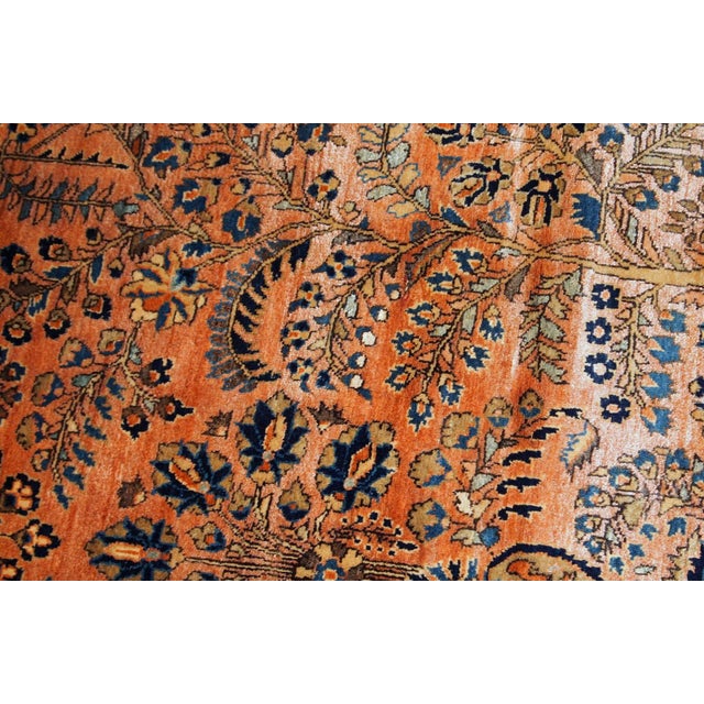 Persian 1920s, Handmade Antique Persian Sarouk Rug 4' X 6.4' For Sale - Image 3 of 7