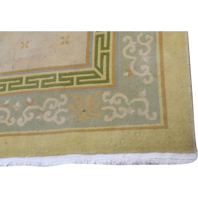 Vintage Chinese Art Deco Hand Knotted Wool Rug,6'2'' X 20'10'' For Sale - Image 4 of 5