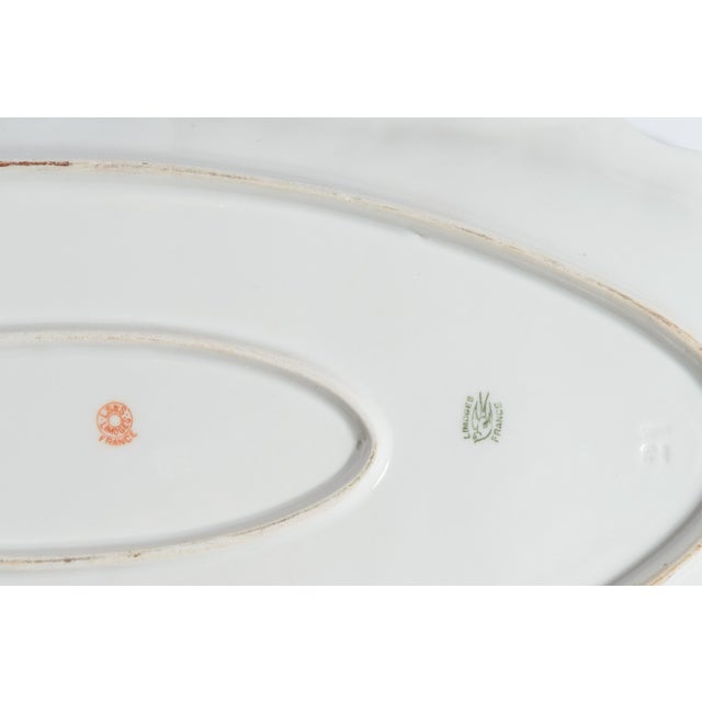 Antique Hand-Painted French Limoges Porcelain Fish Service Set - 14 pcs For Sale - Image 12 of 14