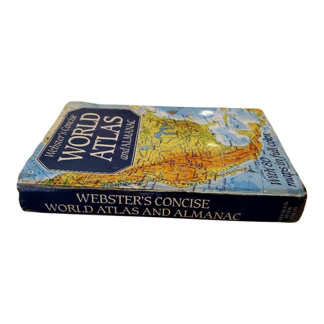 Petite Vintage World Atlas Book, Hardcover For Sale