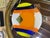 1980s Modern Geometric Fused Glass Platter With Dichroic Glass Center Accent For Sale - Image 5 of 5