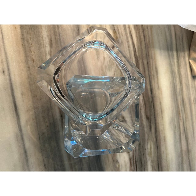 Alessandro Albrizzi 1960s Alessandro Albrizzi Mid-Century Modern Lucite Faceted Ice Bucket For Sale - Image 4 of 7