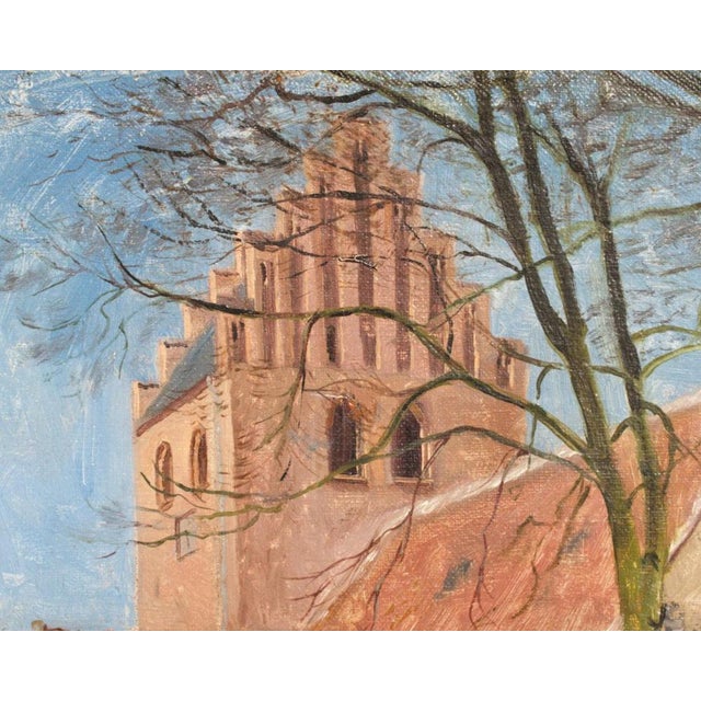 Fine danish oil painting, signed “bm”, with original frame, circa 100 years old. without frame: h. 38 w. 48 cm h. 14.9 w....