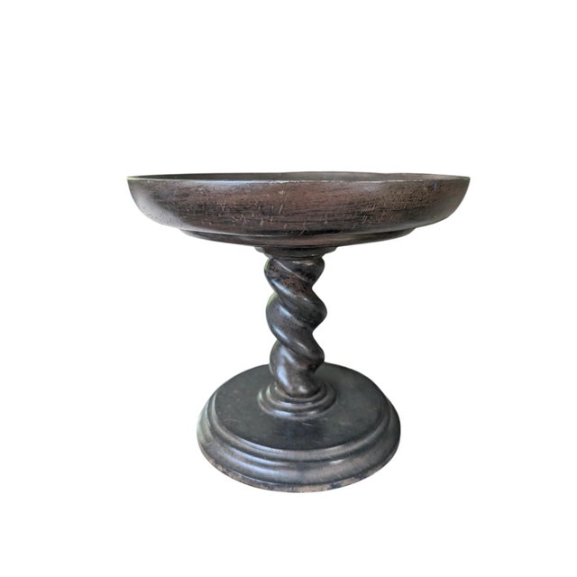 Barley Twist Decorative Pedestal Bowl 9"W x 9"D x 8"H Base measures 6.5" x 6.5" Perfect displayed on a bookshelf holding...