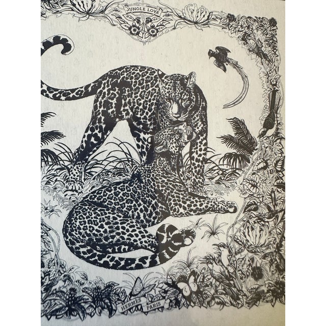 Hermes Cheetah Leppard Animal Hermes 2006 Collection Authentic Original Hermès Scarf Art Advertisement Lithograph Featuring Hermès Cougar For Sale In Miami - Image 6 of 10