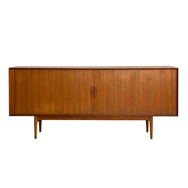 Teak Tambour Door Sideboard by Arne Vodder for Sibast Møbler, Denmark, 1960s For Sale - Image 15 of 15