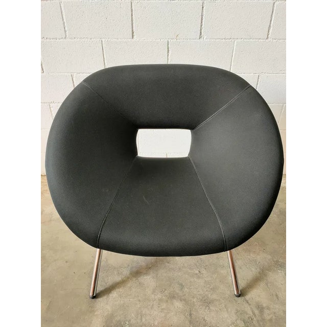 Vintage Italian Upholstered Steel Chair For Sale - Image 6 of 8