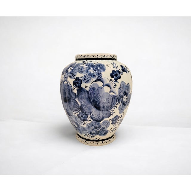 Antique Hand-Painted Delft Blue Vase, Holland, 19th Century For Sale - Image 15 of 15