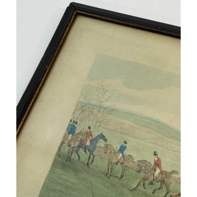 Traditional Mid 19th Century "Aylesbury Grand Steeple Chase, Brook Scene" Color Engraving For Sale - Image 3 of 10