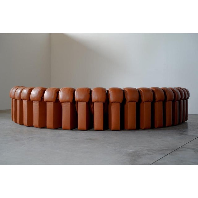 DS-600 Sectional Sofa in Cognac Leather by de Sede, Swiss, 1990s For Sale - Image 9 of 18