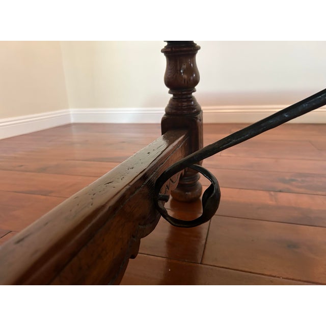 1920s French Walnut Farmhouse Table For Sale In Los Angeles - Image 6 of 9