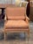 French 1950s Pair of Carved & Giltwood Bergeres With Striped Upholstery For Sale - Image 3 of 9