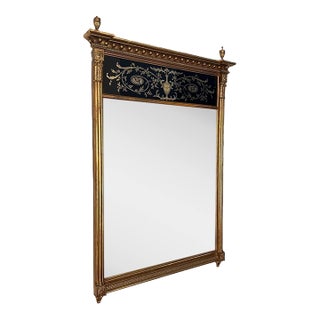 Gilt Regency Style Wall Mirror – 32" W × 47" H For Sale