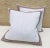 Banded Belgian Linen Pillows - a Pair. For Sale In Philadelphia - Image 6 of 9