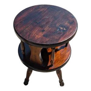 Late 20th Century Tri-Leg Dark Wooden Side Table